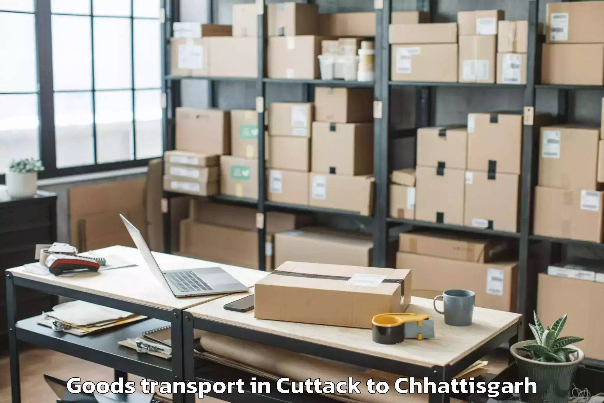 Hassle-Free Cuttack to Bhatapara Goods Transport